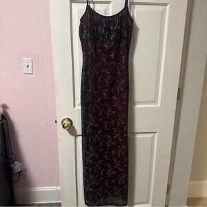 Candy Rocket Vintage Y2K Glitter Maxi Dress